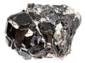 matrix of melanite andradite black garnets