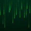 Matrix. Stream of binary code on screen. Falling random numbers. Data and technology. Vector illustration Royalty Free Stock Photo