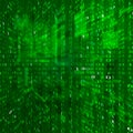 Matrix stream. Binary data coding. Cyberspace technology background. Binary numbers texture. Vector Royalty Free Stock Photo