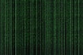 Matrix style background, green falling numbers Royalty Free Stock Photo