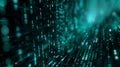 Matrix-Style Digital Data Stream, Generative AI Royalty Free Stock Photo