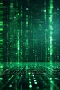 Matrix Style Green Digital Code Rain Background, Portrait Images Generative AI Royalty Free Stock Photo