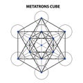 Matrons cube graph. Scared Geometry Vector Design Elements.