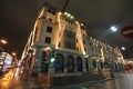 Matropol hotel in Moscow by night