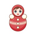 Matryoshka. Babushka doll. Children`s toy.