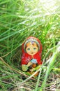 Matryoshka in the brite green grass