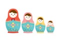 Matryoshka Russian doll cute illustration