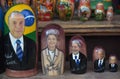 Matryoshka doll with the faces of the President of Brazil
