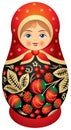 Matryoshka doll in Khokhloma style Royalty Free Stock Photo