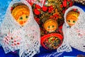 Matryoshka doll in Orenburg downy shawl