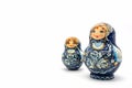 Matryoshka Dolls isolated on a white background. Russian Wooden Doll Souvenir Royalty Free Stock Photo