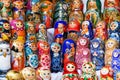 Matryoshka dolls, a popular Russian souvenir. The business of selling traditional Souvenirs