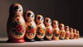 Matryoshka dolls on white background Royalty Free Stock Photo
