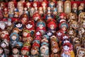 Matryoshka national Russian souvenir on the counter of the store Royalty Free Stock Photo