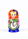 Matryoshka. Russian national doll. souvenir isolated on white background