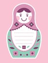 Matryoshka russian nesting doll greeting card