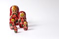 Matryoshka russian nesting dolls isolated on white background Royalty Free Stock Photo