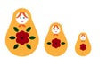 Matryoshka. Nesting doll, a set of dolls - souvenirs from Russia.