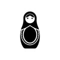 Matryoshka vector icon. Royalty Free Stock Photo