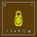 Matryoshka vector icon. Royalty Free Stock Photo