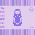 matryoshka vector icon. Royalty Free Stock Photo