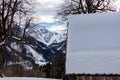 Matschacher Gupf - Small chapel with panoramic view on Baerental valley in Austrian Alps Royalty Free Stock Photo