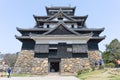 Matsue castle with sakura blooming season