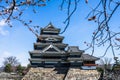 Matsumoto Castle during cherry blooming, Japan