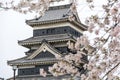 Matsumoto Castle Matsumoto-jo, a Japanese premier historic castles in easthern Honshu, Matsumoto-shi, Chubu region, Nagano Royalty Free Stock Photo