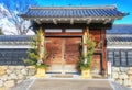 Matsumoto castle wall gate in Matsumoto