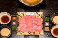 Matsusaka beef Shabu Set Royalty Free Stock Photo