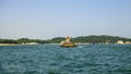 Matsushima Bay Sightseeing Cruises. Matsushima Bay is ranked as one of the Three Views of Japan. Royalty Free Stock Photo