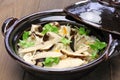 Matsutake gohan, rice cooked with matsutake mushroom Royalty Free Stock Photo