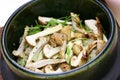 Japanese matsutake gohan, rice cooked with matsutake mushroom Royalty Free Stock Photo