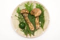 Matsutake mushrooms Royalty Free Stock Photo