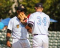 Matt Wotherspoon and 3B Isaias Tejeda Charleston RiverDogs Royalty Free Stock Photo