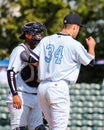 Matt Wotherspoon and catcher Rainiero Coa Charleston RiverDogs