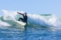 Matt Zehnder surfing in Santa Cruz, California