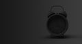 Matte black alarm clock