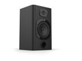 Matte black compact sub woofer loud speaker Royalty Free Stock Photo