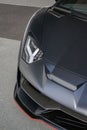 Matte black Lamborghini Aventador SVJ luxury car Royalty Free Stock Photo