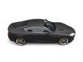 Matte black modern luxury sports car - side view Royalty Free Stock Photo