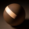 Matte brown object is partially illuminated by a narrow beam Royalty Free Stock Photo