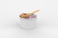 Matte Paper Ice Cream Cup Mockup. 3d illustration Royalty Free Stock Photo