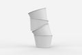 Matte Paper Ice Cream Cup Mockup. 3d illustration Royalty Free Stock Photo