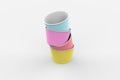 Matte Paper Ice Cream Cup Mockup. 3d illustration Royalty Free Stock Photo