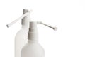 Matte plastic bottle with long  nozzle sprayer for oral spray Royalty Free Stock Photo