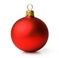 Matte red Christmas ball Royalty Free Stock Photo