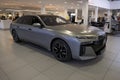 matte silver bmw 7er Limousine G70, luxurious powerful bmw Reihe 740D 2024 sedan, Advanced technology in automotive industry,