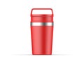 Matte travel mug mockup, blank thermos insulated vacuum mug for branding and promotion